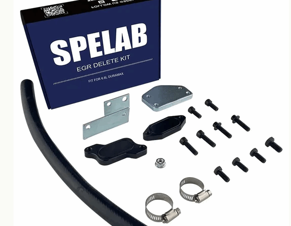 SPELAB brake caliper repair kit with parts and hardware.