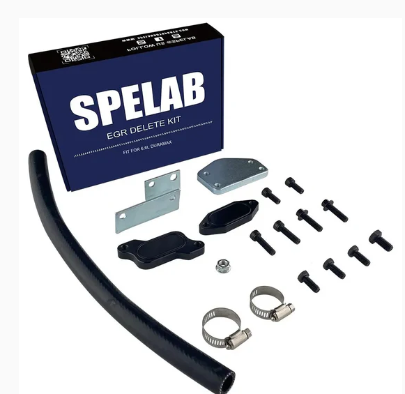 SPELAB brake caliper repair kit with parts and hardware.