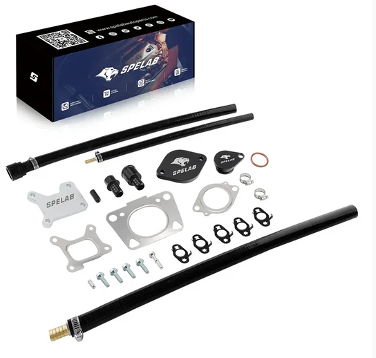 Complete motorcycle carburetor rebuild kit with various components.