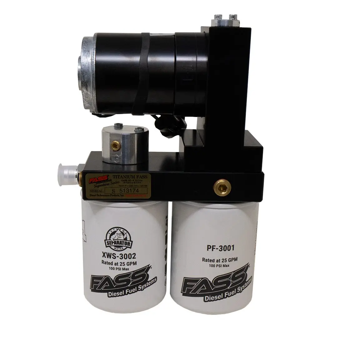 Dual filter oil separator unit with black cylindrical component on top.