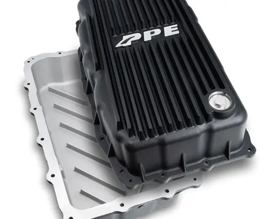 PPE Heavy-Duty Cast Aluminum 10L80 Deep Transmission Pan - 19-25 GM 1500 3.0L Duramax (BLACK)
