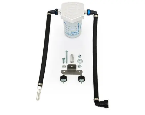 Oil catch can kit with hoses, fittings.