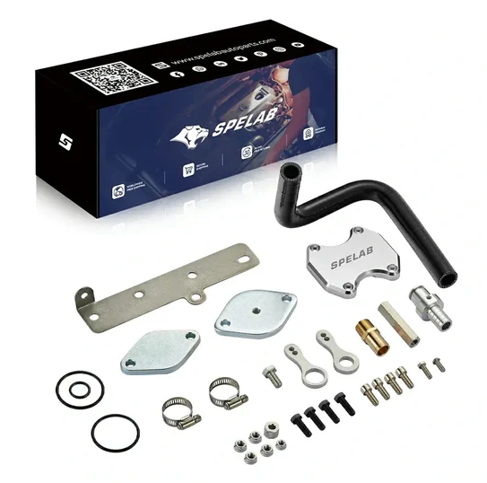 Complete hardware kit with various metal parts and screws.