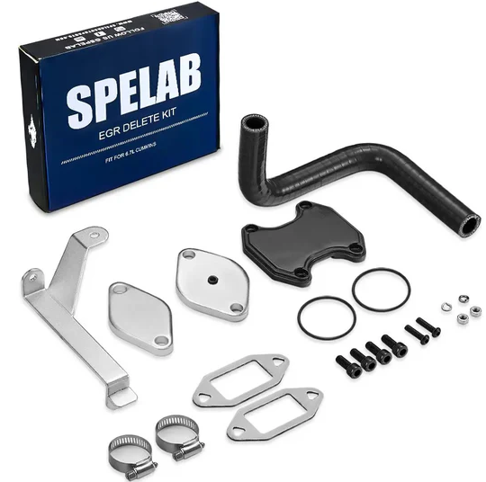 SPELAB diesel engine coolant pipe kit with clamps and screws.