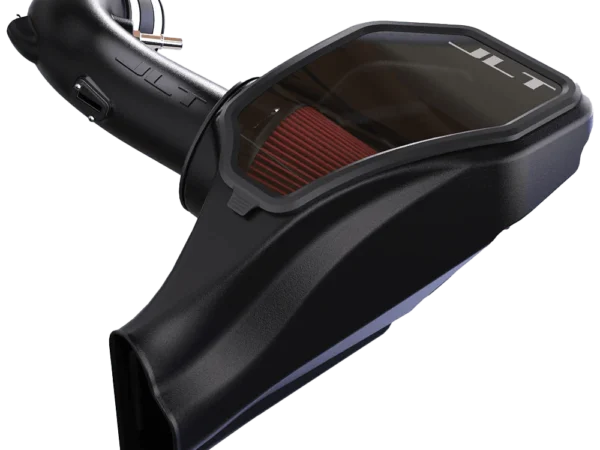 Cold air intake with visible filter element.